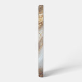 white marble chic gold glitter monogram samsung galaxyケース (左側面)