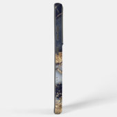 white marble chic gold glitter monogram samsung galaxyケース (右側面)