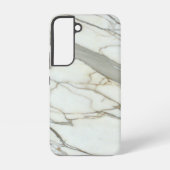 White marble granite luxury natural texture samsung galaxyケース (裏面)