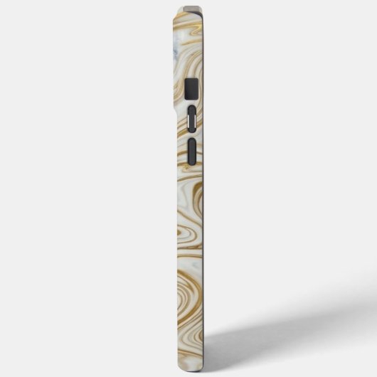White Marble & Liquid Gold Luxury Phone Case Case-Mate iPhoneケース (裏面 / 左)