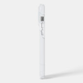 White Marble Scrap Elegant iPhoneケース (左側面)