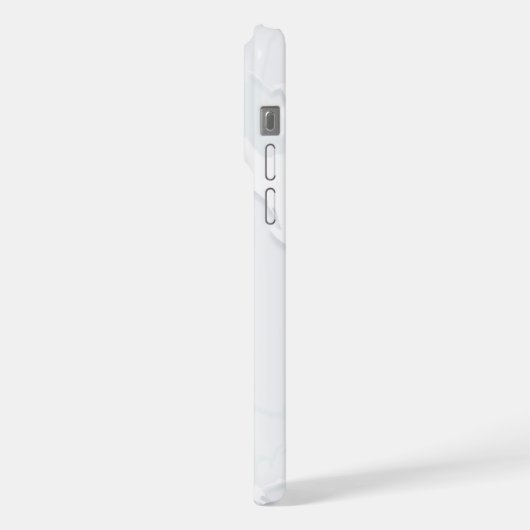 White Marble Scrap Elegant iPhoneケース (左側面)