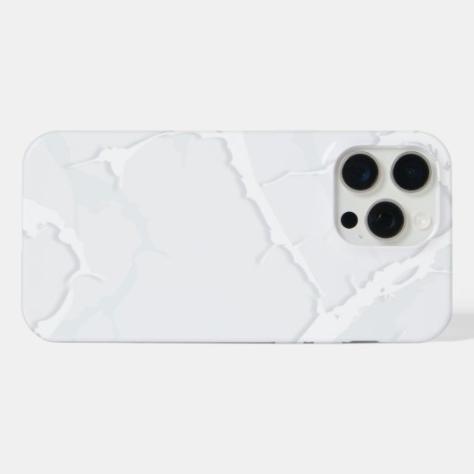 White Marble Scrap Elegant iPhoneケース (裏面横)