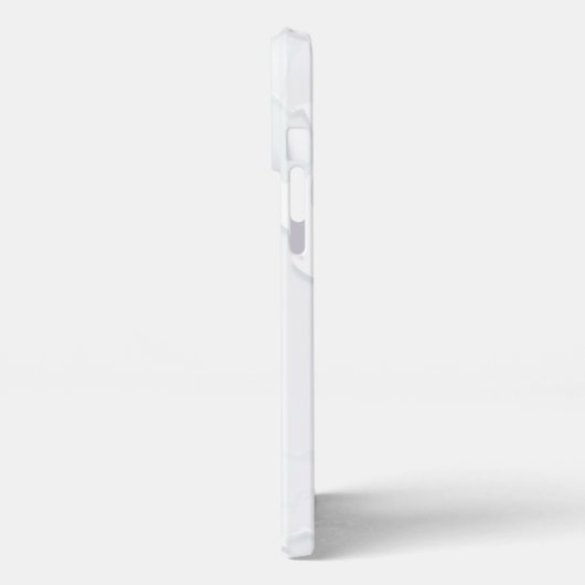 White Marble Scrap Elegant iPhoneケース (左側面)