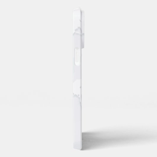 White Marble Scrap Elegant iPhoneケース (右側面)