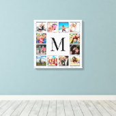 White Marble Stone Pattern キャンバスプリント (インサイチュ (ウッドフロア))