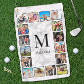 White Marble Stone Pattern ゴルフタオル