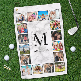 White Marble Stone Pattern ゴルフタオル