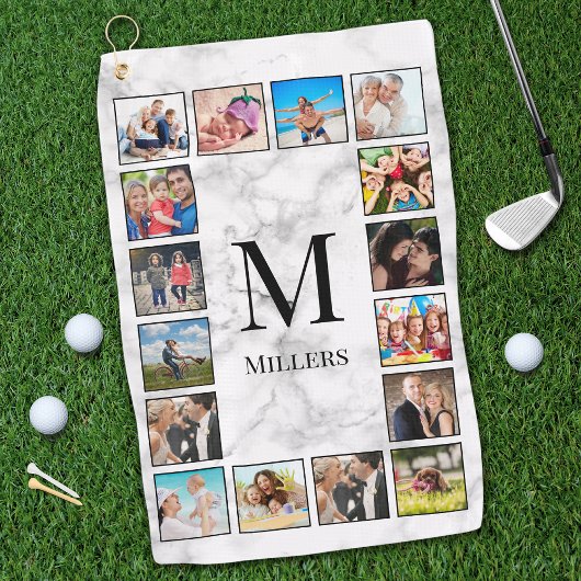 White Marble Stone Pattern ゴルフタオル