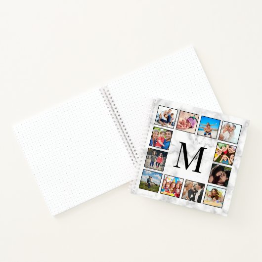 White Marble Stone Pattern ノートブック (内部)