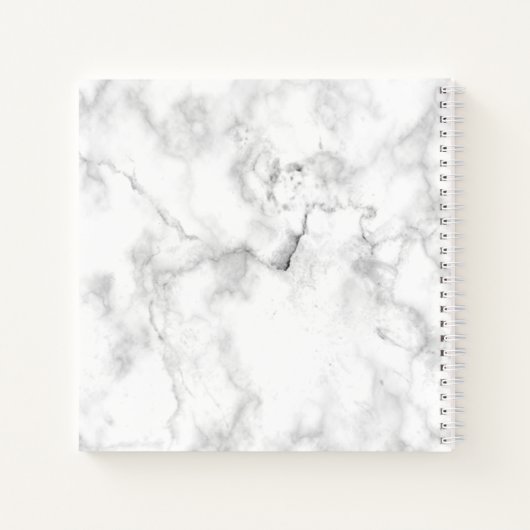 White Marble Stone Pattern ノートブック (裏面)