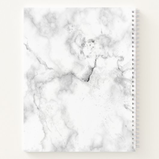 White Marble Stone Pattern ノートブック (裏面)