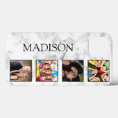 White Marble Stone Pattern Case-Mate iPhoneケース (裏面 (横))