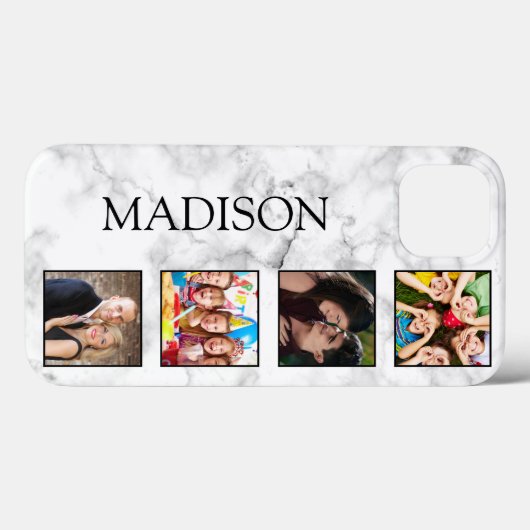 White Marble Stone Pattern Case-Mate iPhoneケース (裏面 (横))