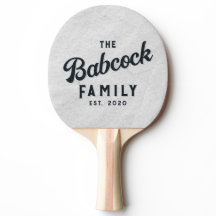 White Marble Stone Retro Family Name & Year