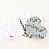 White Marble Texture with Cracked Gold Veins ノートブック (内部)