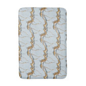 White Marble Texture with Cracked Gold Veins バスマット (正面縦)