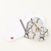 White Marble Texture with Glowing Gold Veins ノートブック (内部)