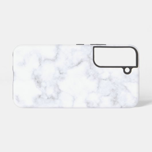 White Marble Trendy Samsung Galaxyケース (裏面横)