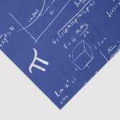 White Mathematic Formulas Equations Blue 薄葉紙 (詳細)