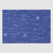White Mathematic Formulas Equations Blue 薄葉紙 (正面)