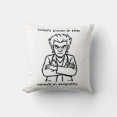 White Medical Cartoon  grumpy chief illustration クッション (正面)