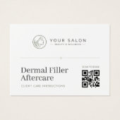 White Minimal Dermal Filler Care Guide QRコード  (正面)