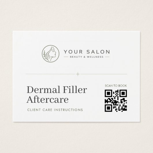 White Minimal Dermal Filler Care Guide QRコード (正面)