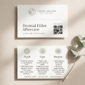 White Minimal Dermal Filler Care Guide QRコード 