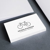 White Minimal Personal Trainer Cycling Instruction 名刺