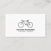 White Minimal Personal Trainer Cycling Instruction 名刺 (正面)