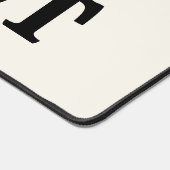 White Minimal Personalized Parrot Lover Typography デスクマット (コーナー)