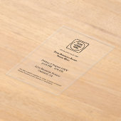 White Minimalist Corporate | Modern Acrylic Event  アクリル招待状 (レイダウン)