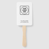 White Minimalist | Custom Clean Simple Logo Design ハンドファン (裏面)