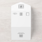 White Minimalist Event | Clean Modern All-in-One オールインワン招待状 (外側)