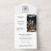 White Minimalist Event | Clean Modern All-in-One オールインワン招待状 (内側)