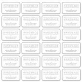 White Minimalist Handmade Artisan Gratitude  シール (正面)