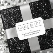 White Minimalist Handmade Artisan Gratitude シール