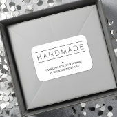 White Minimalist Handmade Artisan Gratitude  シール