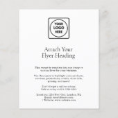 White Minimalist Logo | Clean Simple Business チラシ (裏面)