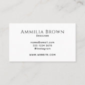 White Minimalist | Modern Professional Handwritten 名刺 (裏面)