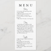White Minimalist Modern Wedding Menu メニュー (正面)