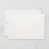 White Minimalist watercolor flowers wedding 出欠カード (裏面)