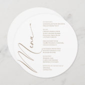 White Modern Elegant Menu  メニュー (正面/裏面)