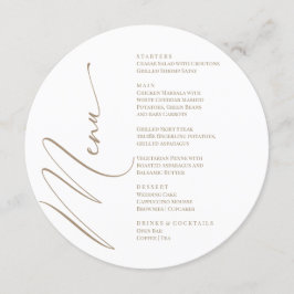 White Modern Elegant Menu  メニュー