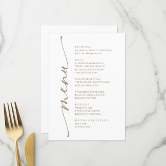 White Modern Elegant Menu メニュー
