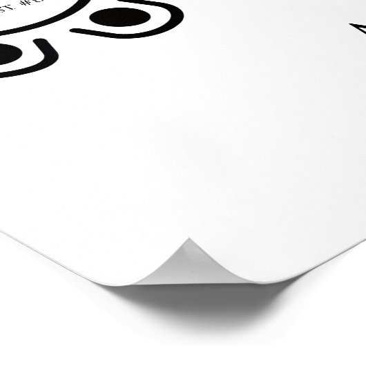 White Modern Minimal Wedding Seating Chart Poster ポスター (角)