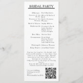 White Modern Minimalist Bridal Program QR Code プログラム (裏面)
