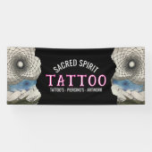 White Modern Text Hand Drawn 2 Photo Business Name 横断幕 (横)