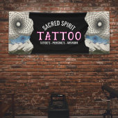 White Modern Text Hand Drawn 2 Photo Business Name 横断幕